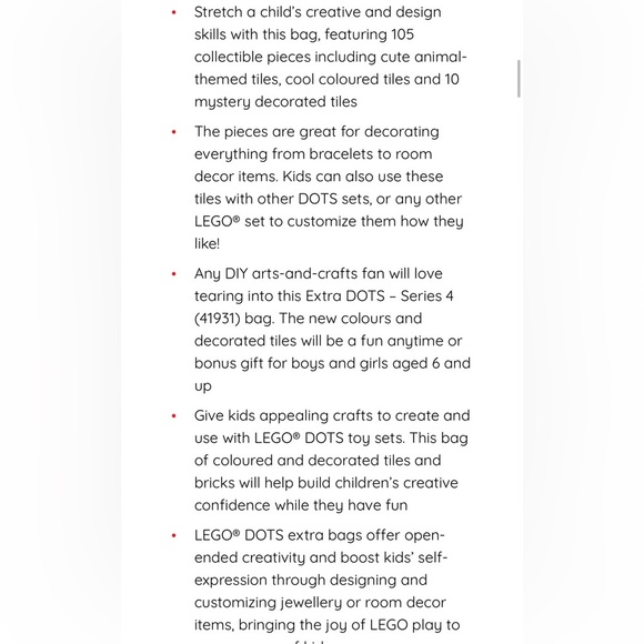 LEGO ⭐️ 24 pcs Dots  extra dots series 4 / 41931 - Picture 8 of 8